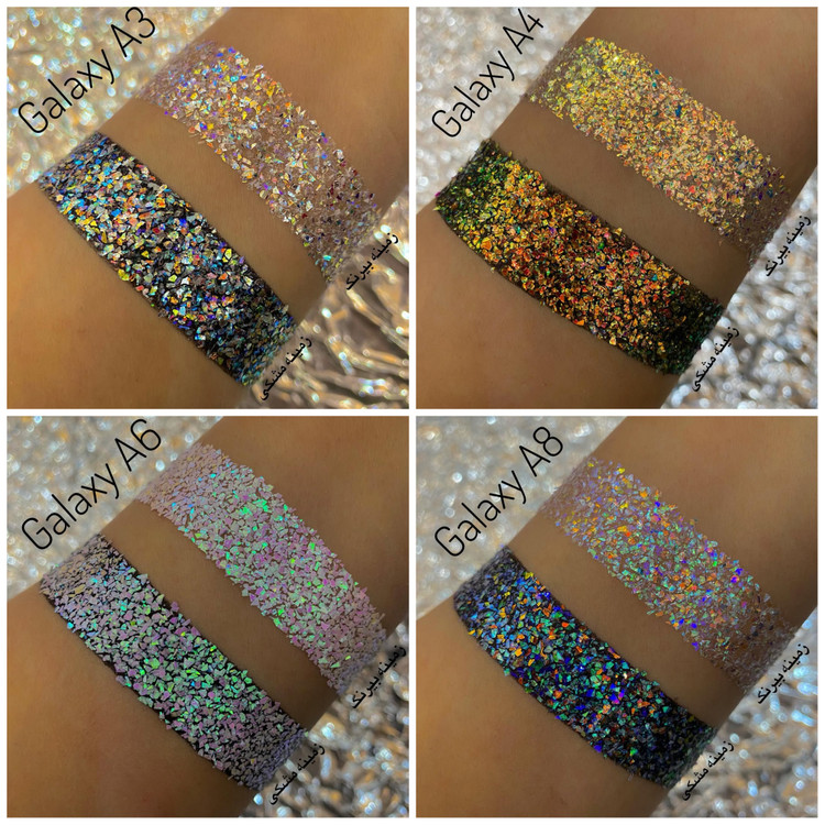 گلیتر گلکسی فرنا FARNA با افکت کهکشانی روی چشم